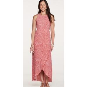 Toad & Co Sunkissed Maxi Dress Womens Medium Red Coral Floral Outdoor Casual